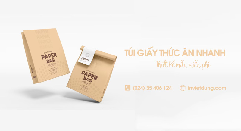 Xưởng in túi giấy đựng thức ăn nhanh giá rẻ, mẫu mã đẹp