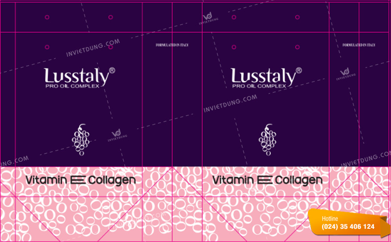 Mẫu túi giấy mỹ phẩm thương hiệu Lusstaly