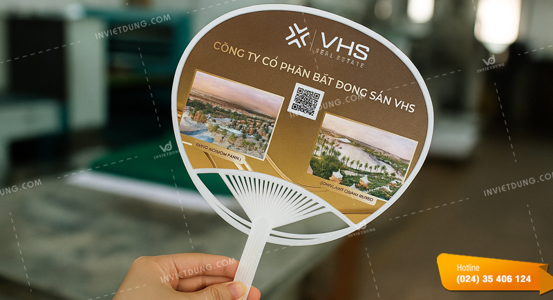 Nội dung và hình ảnh nên in trên quạt nhựa công ty bất động sản