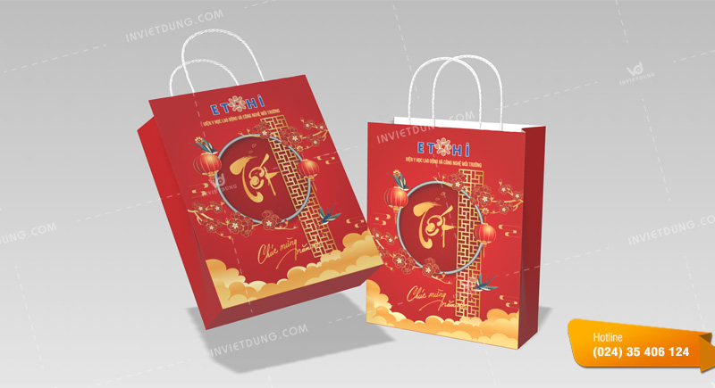 Mẫu túi giấy đựng quà Tết Viện Y học lao động