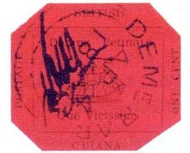 Con tem “British Guiana 1 Cent Magenta” của British Guiana