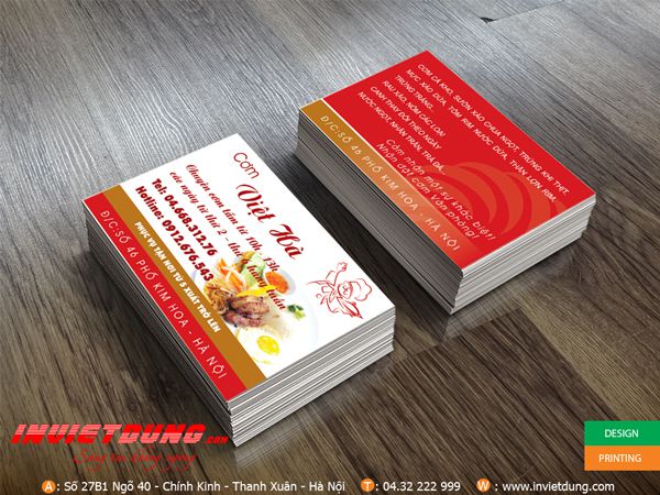 card visit cơm việt hà