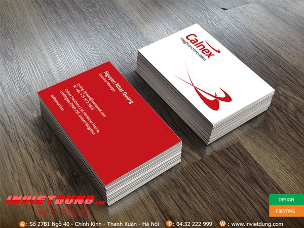 In Card visit đẹp cho công ty tập đoàn toàn cầu Calnex