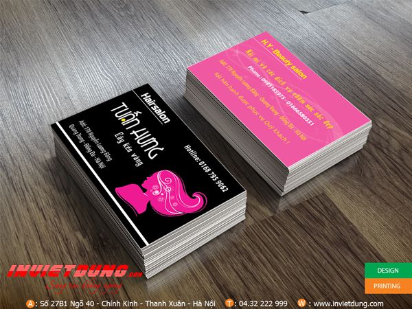 In Business Card cho tiệm tóc Hair salon Tuấn Hưng
