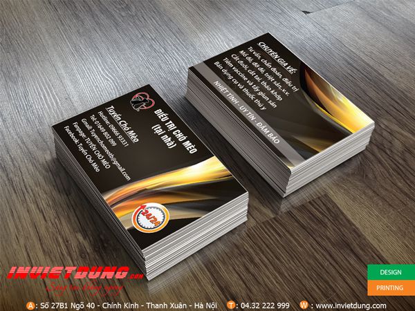 Mẫu in visit card bệnh viên chó mèo