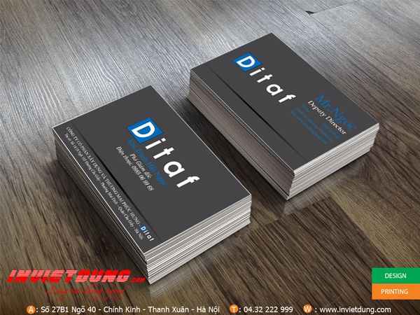 Mẫu card visit đẹp cho phó giám đốc công ty Ditaf