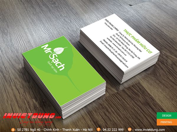 Mẫu card đẹp cho cửa hàng thực phẩm sạch
