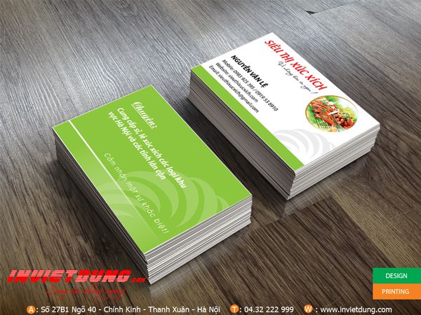 card visit siêu thị xúc xích