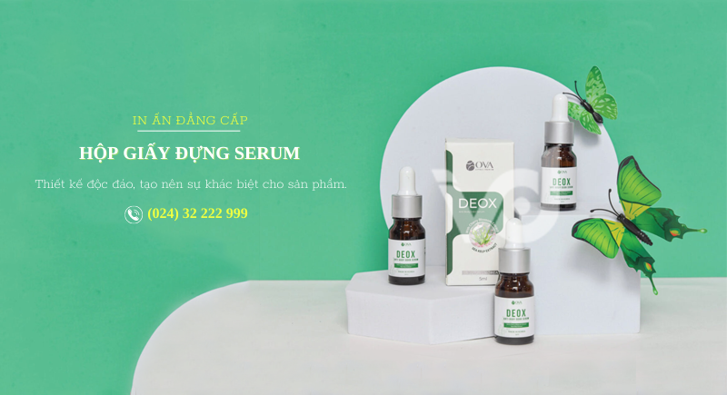 In hộp giấy đựng serum