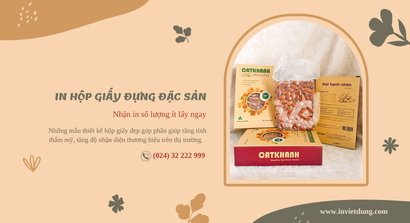 In hộp giấy đựng đặc sản