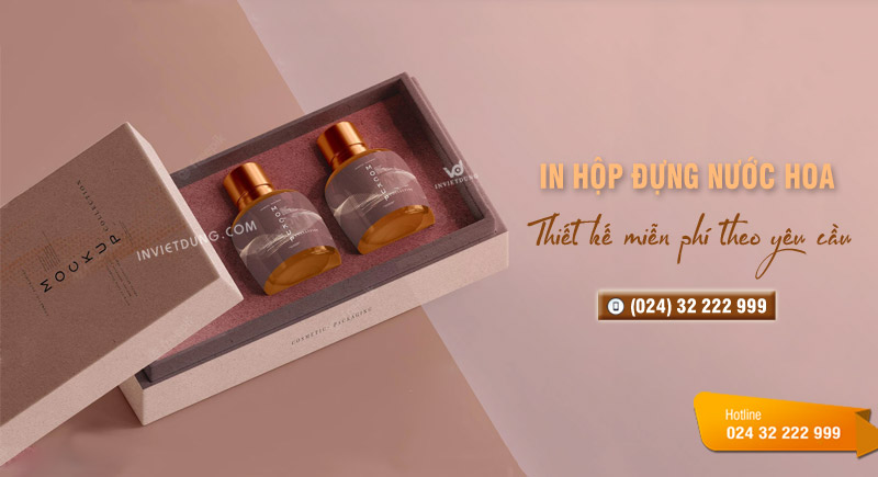 In hộp giấy đựng nước hoa 