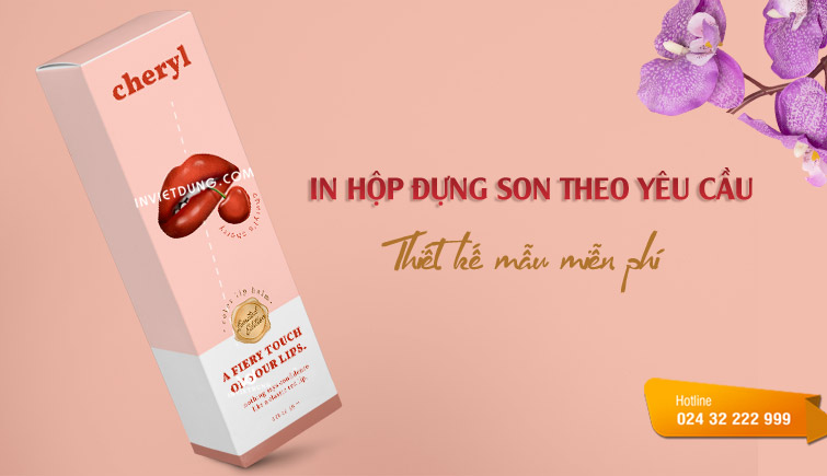 In hộp giấy đựng son