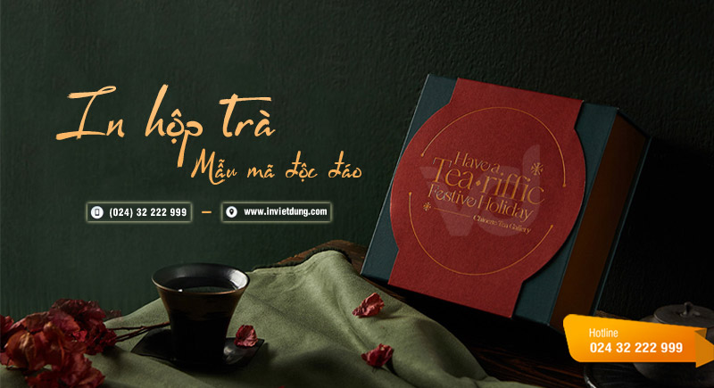 In hộp giấy đựng trà