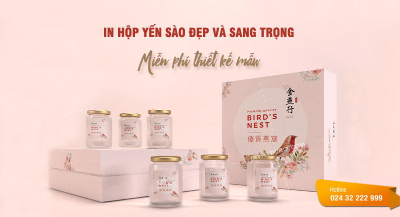 In hộp giấy đựng yến sào