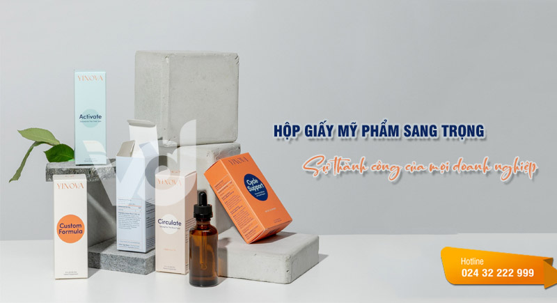 Hộp giấy mỹ phẩm sang trọng tạo ấn tượng mạnh trong mắt của khách hàng