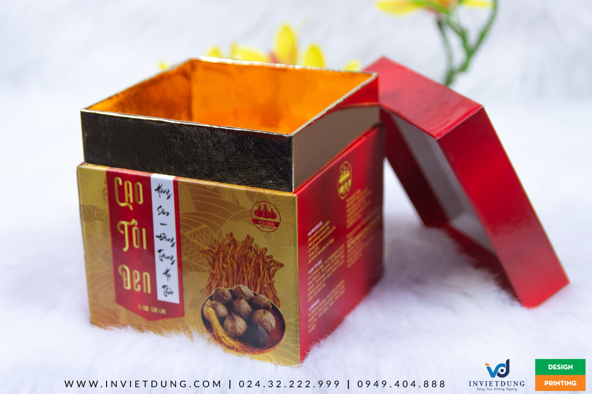 Hộp âm dương có thành đựng Cao tỏi đen