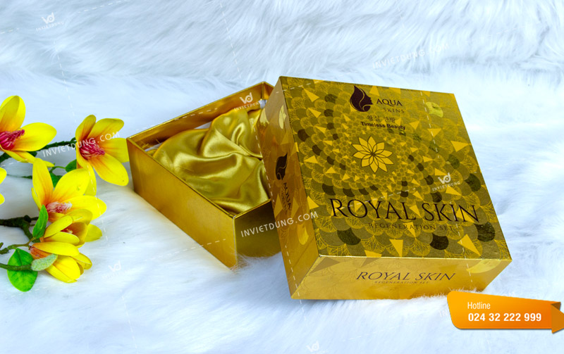 Mẫu hộp cứng đựng mỹ phẩm Royal Skin