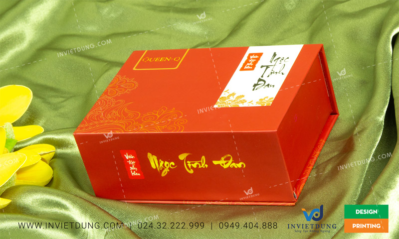 Mẫu hộp cứng đựng viên đặt phụ khoa Ngọc Trinh Đan