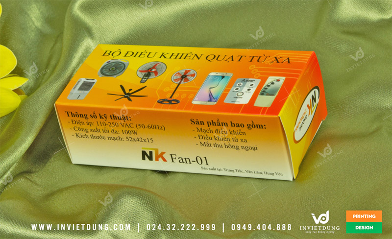 Mẫu hộp đựng bộ điều khiển quạt từ xa