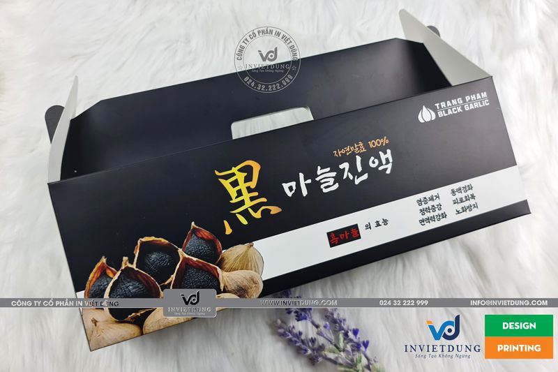 Mẫu bao bì đựng tỏi đen Trang Phạm