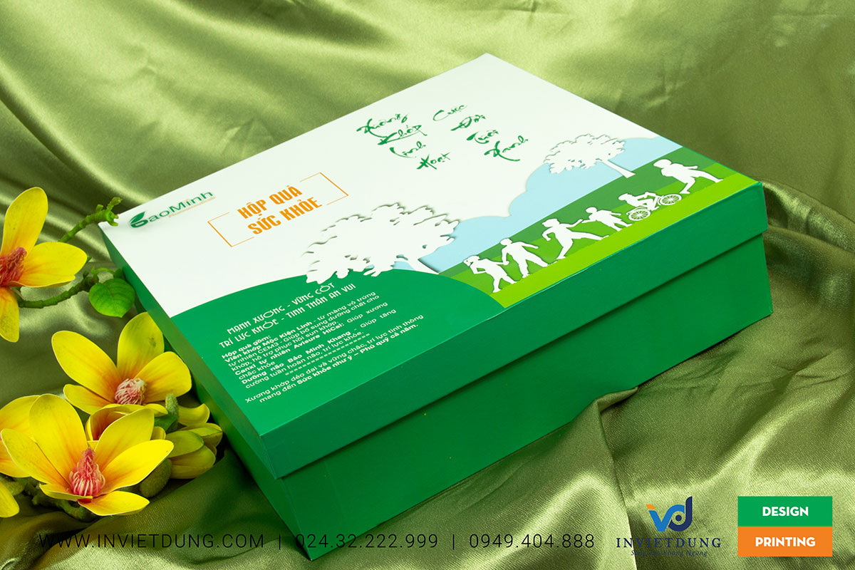 In hộp đựng quà tặng sức khỏe cao cấp Bảo Minh