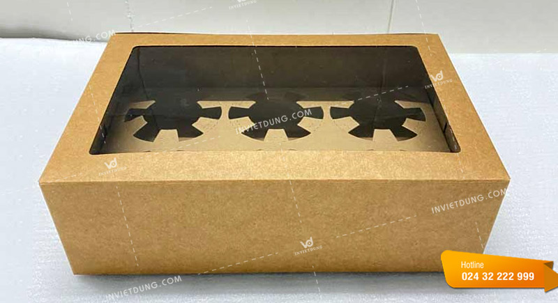 Hộp đựng bánh bằng giấy kraft do In Việt Dũng 