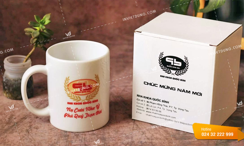 Mẫu hộp đựng cốc sứ cho nha khoa Quốc Bình