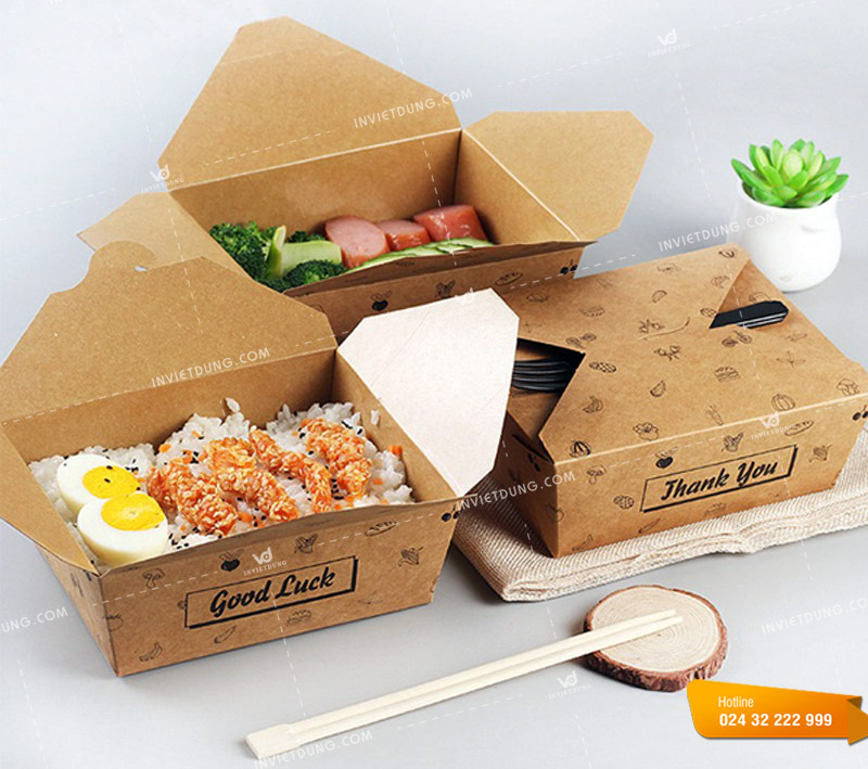 In hộp giấy đựng cơm theo yêu cầu