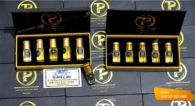 Mẫu hộp đựng nước hoa set 5 chai 