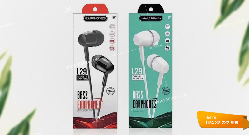 In bao bì hộp giấy đựng phụ kiện điện thoại