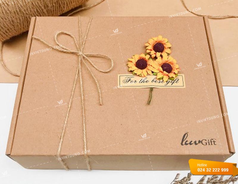 Mẫu hộp kraft đựng quà tặng sinh nhật sang trọng