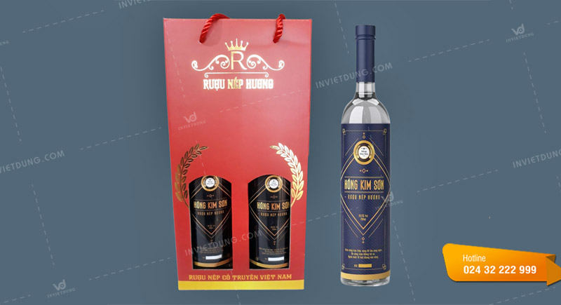 In túi hộp giấy đựng rượu đẹp 
