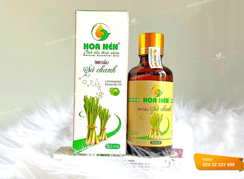 Mẫu hộp đựng tinh dầu sả chanh Hoa Nén