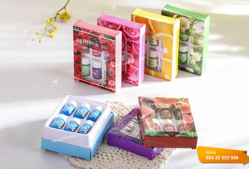 Hộp âm dương đựng 6 lọ tinh dầu thiên nhiên