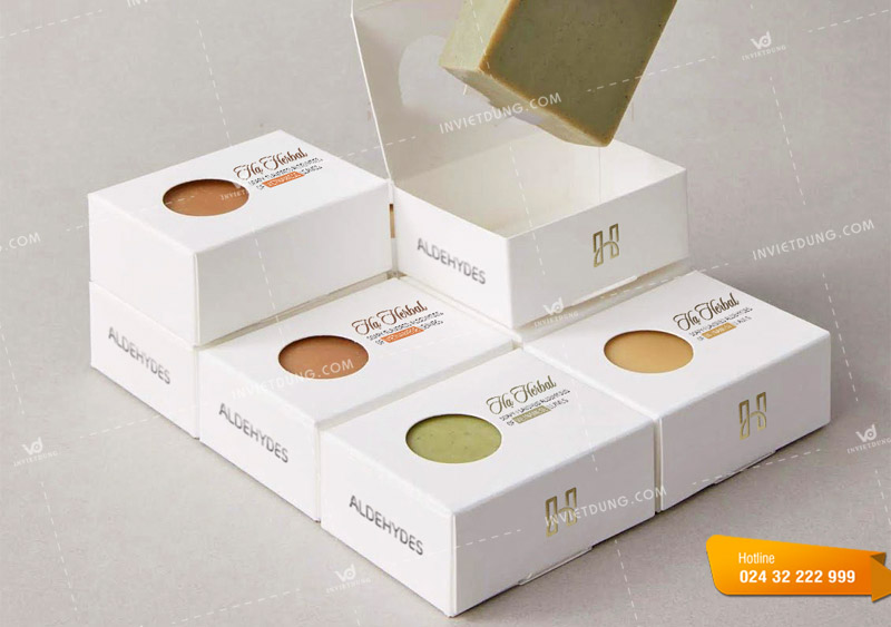 Vỏ hộp đựng bánh xà bông đẹp thương hiệu Hạ Thanh