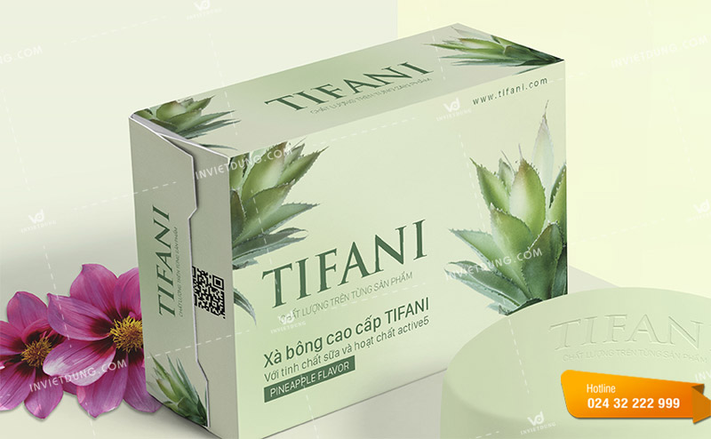 Vỏ hộp đựng soap handmade được in ấn bằng giấy ivory với chất lượng sắc nét