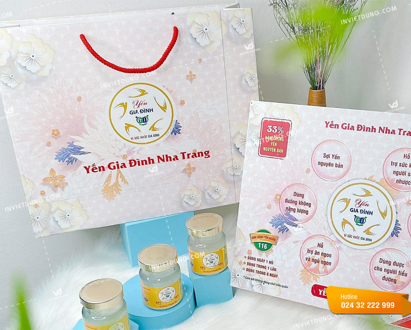 In hộp đựng yến sào giá rẻ theo yêu cầu của thương hiệu yến Gia Đình