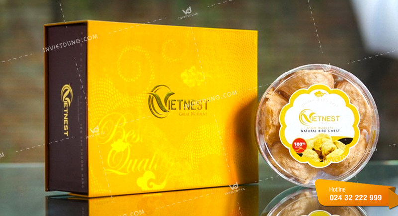 Mẫu hộp cứng đựng yến thương hiệu VietNest
