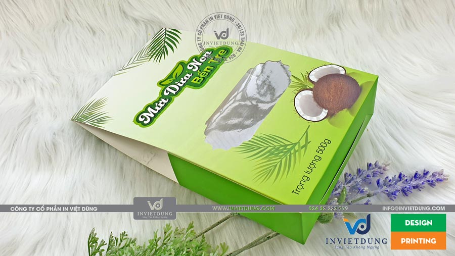 Mẫu vỏ hộp giấy có cửa sổ bóng kinh
