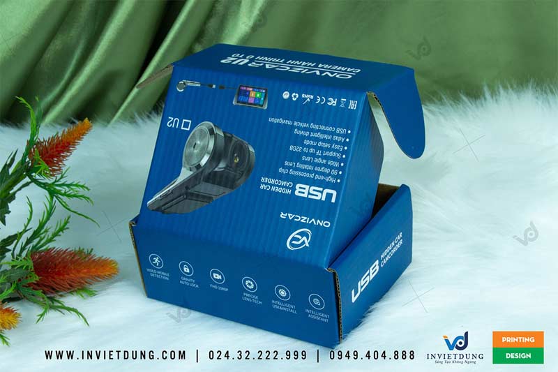 Mẫu hộp carton đựng camera xe oto