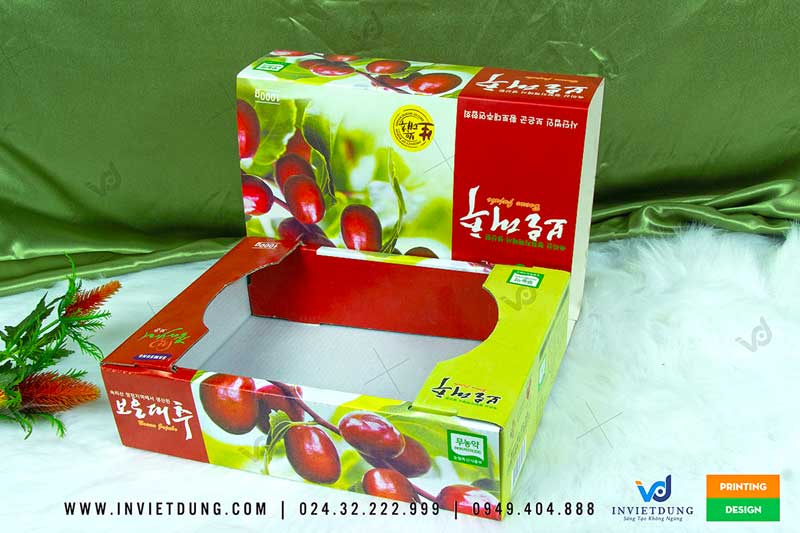 Mẫu hộp carton đựng nho Hàn Quốc