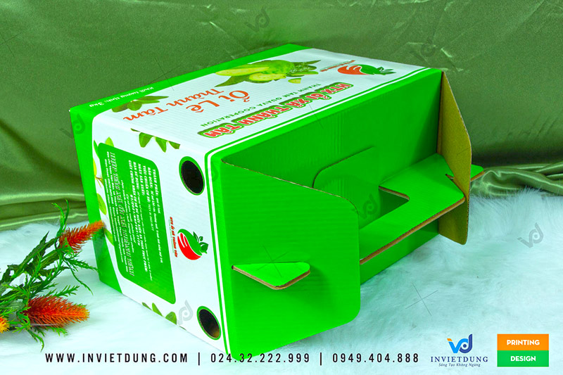 Mẫu hộp carton đựng ổi xã Thành Tâm