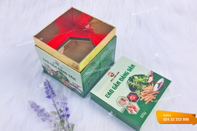 Mẫu hộp cứng đựng Cao gắm đảng sâm