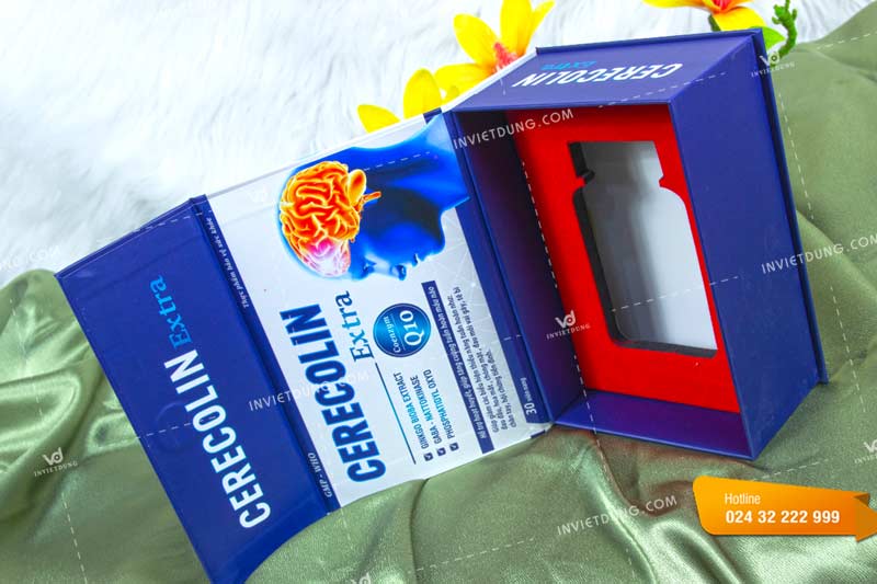 Mẫu hộp đựng thực phẩm bổ sung bảo vệ sức khoẻ Serecolin Extra