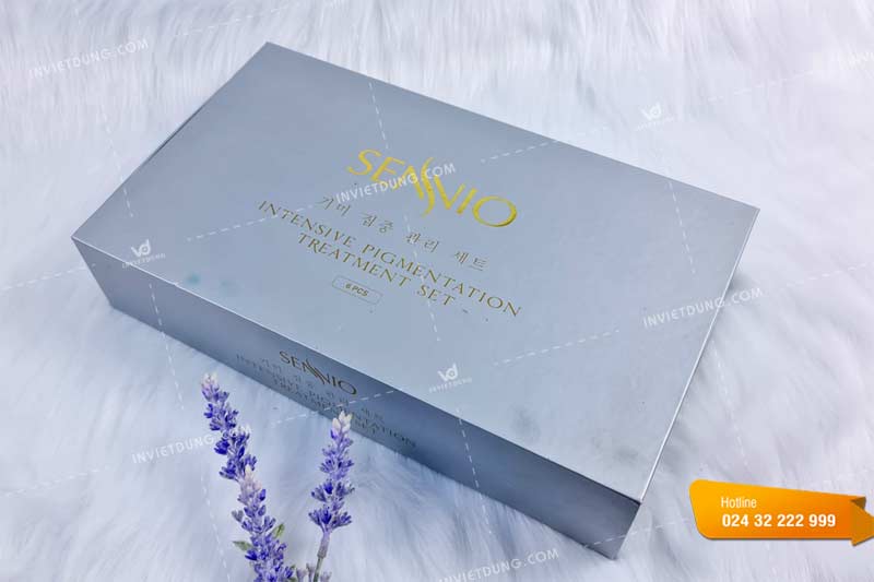 Mẫu hộp cứng đựng bộ mỹ phẩm thương hiệu Senio
