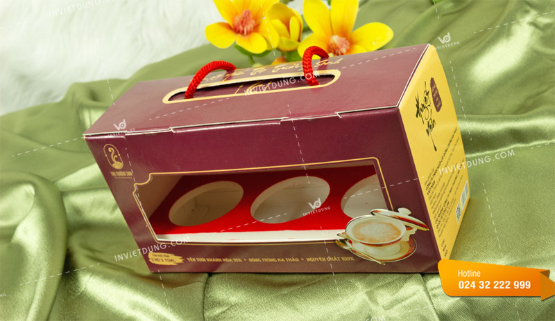 Mẫu hộp đựng yến sào Thọ Trường Sơn đặc sản do In Việt Dũng thiết kế và in ấn
