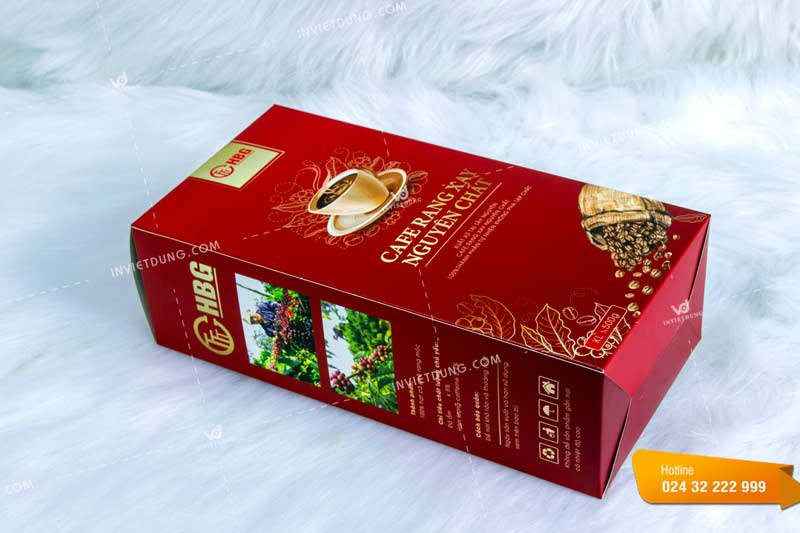Mẫu hộp đựng cà phê rang xay nguyên chất
