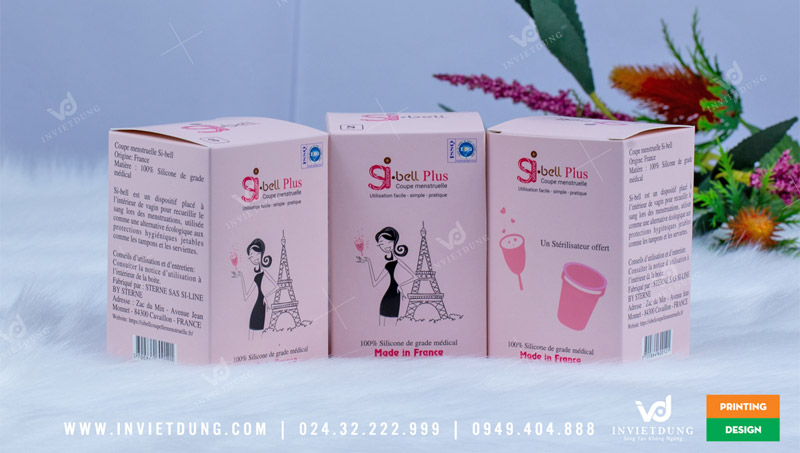 Mẫu hộp đựng cốc nguyệt san Si Bell Plus