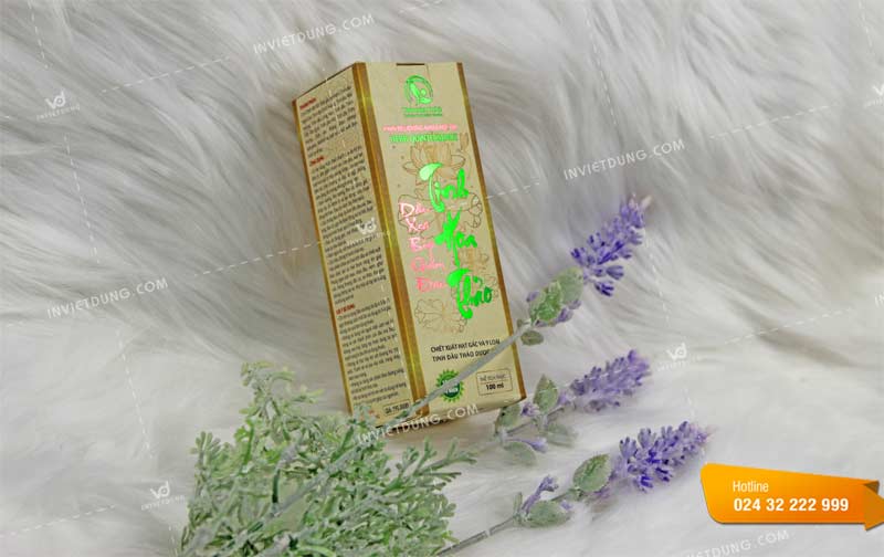 Mẫu hộp đựng dầu xoa bóp Tinh Hoa Thảo