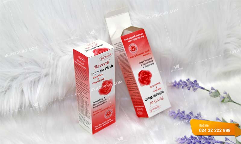 Mẫu hộp đựng dung dịch vệ sinh phụ nữ Revival